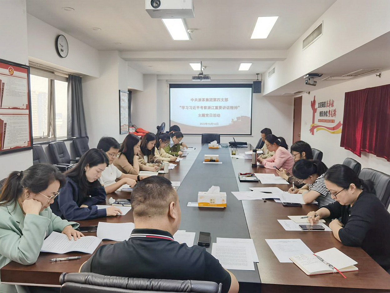 九洲(中国)集团第四党支部开展“深入学习习近平总书记考察浙江重要讲话精神”主题党日活动