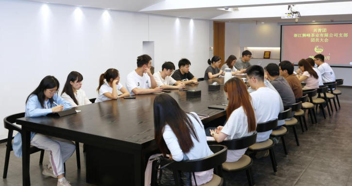 九洲(中国)集团狮峰茶业团支部召开团员大会顺利完成换届选举